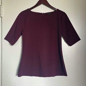 Ann Taylor fitted plum/burgundy top